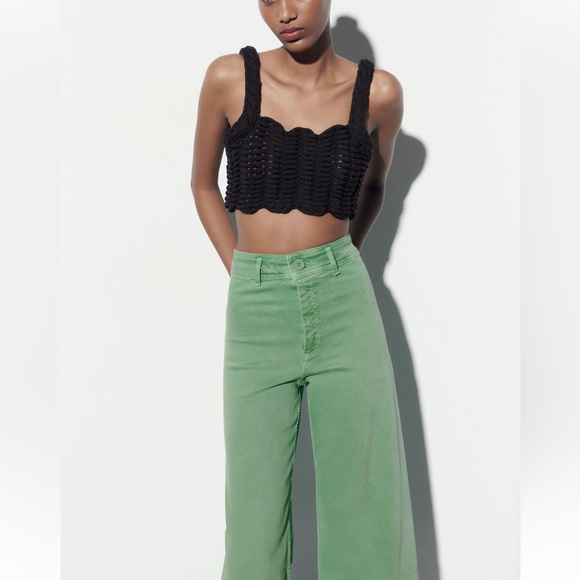 ZARA HIGH WAISTED ZW SAILOR STRAIGHT JEANS - Picture 4 of 11